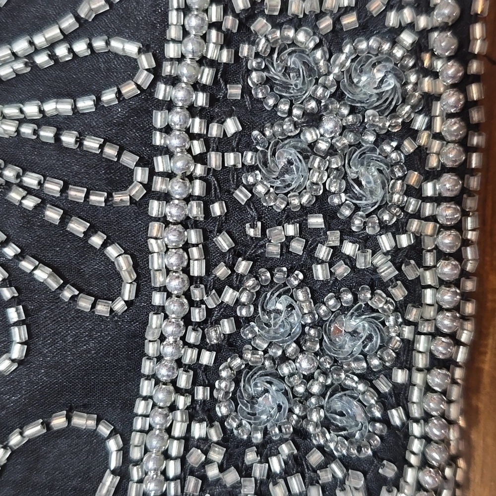 Scala Black Beaded Floral Cropped Jacket - Picture 12 of 12